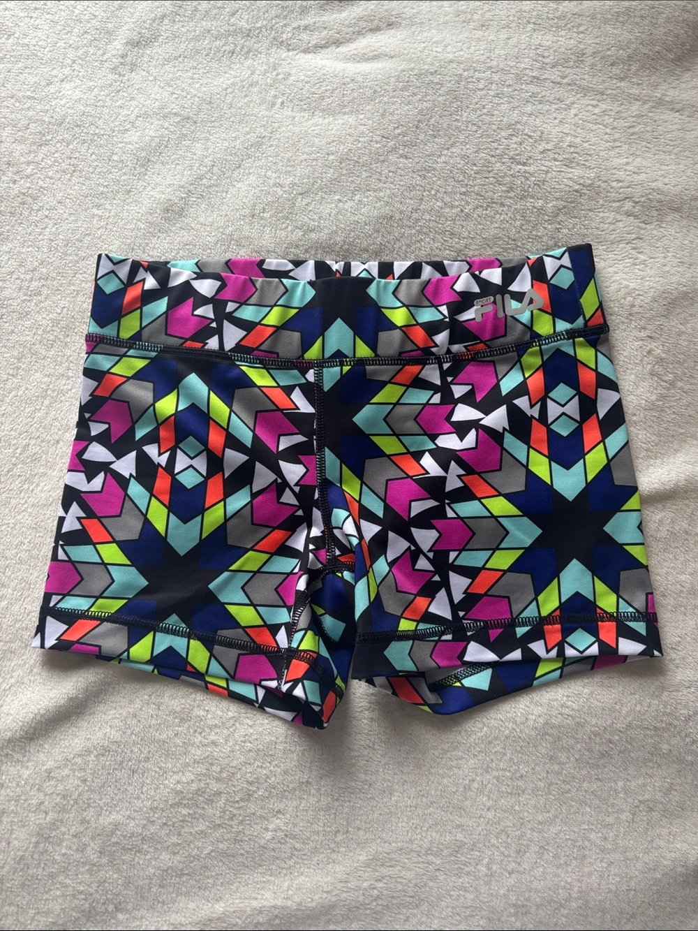 Fila Sport Multicolor Geometric Bike Shorts